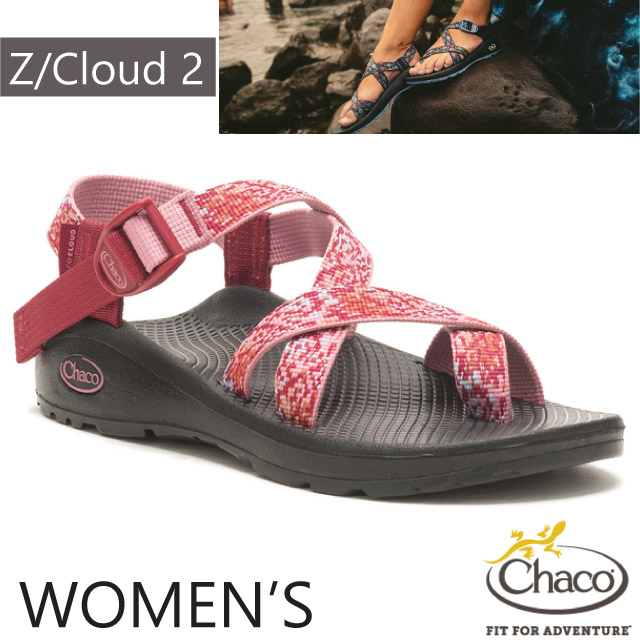 【美國 Chaco】女 Z/CLOUD 2 越野紓壓運動涼鞋(夾腳款)(含鞋袋)/CH-ZLW02-HJ03 濛濛玫瑰✿30E010